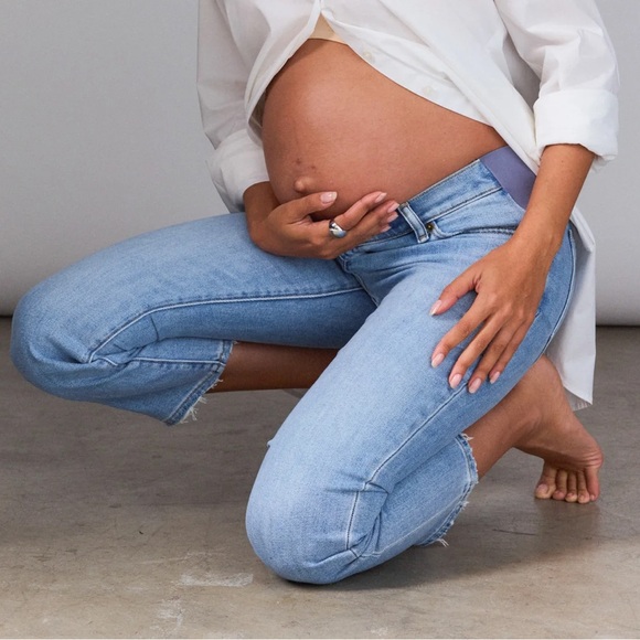 HATCH The Crop Maternity Jean Light Wash Size 30 - Picture 3 of 10